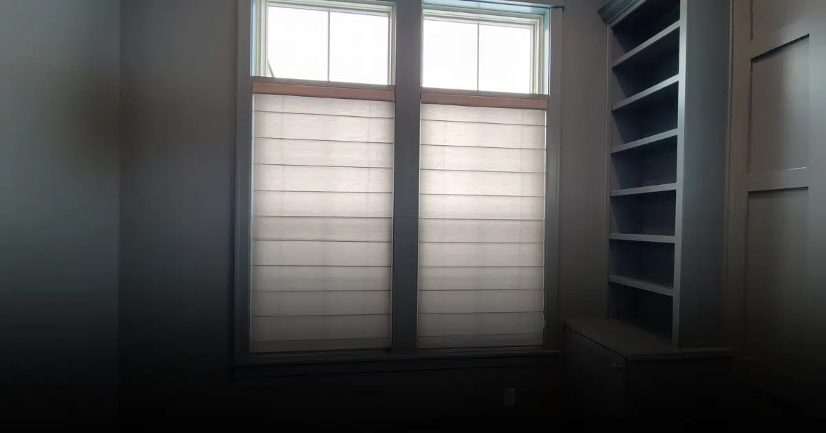 How to Organize a Multi Use Space Blending Window Treatments and Closet Solutions WindowDecor Featured
